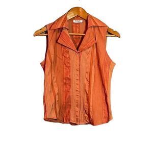 ‎3 for $30! Xanaka orange snap tank top